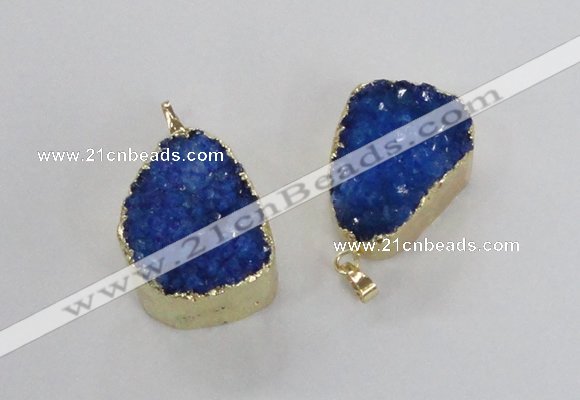 NGP2367 22*30mm - 25*30mm freefrom druzy agate pendants