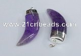 NGP2378 20*48mm - 22*50mm oxhorn agate gemstone pendants