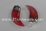 NGP2379 20*48mm - 22*50mm oxhorn agate gemstone pendants