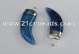 NGP2380 20*48mm - 22*50mm oxhorn agate gemstone pendants