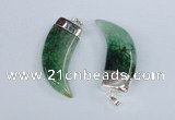 NGP2381 20*48mm - 22*50mm oxhorn agate gemstone pendants