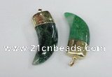 NGP2389 20*48mm - 22*50mm oxhorn agate gemstone pendants