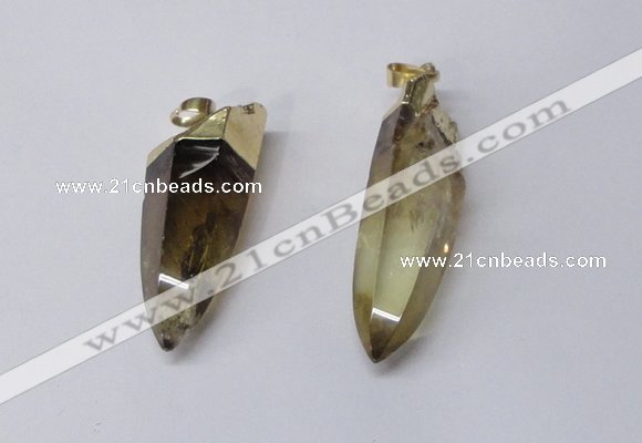 NGP2409 14*35mm - 16*50mm sticks quartz pendants wholesale