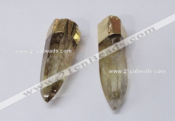 NGP2415 15*60mm - 18*70mm sticks quartz pendants wholesale