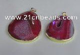 NGP2434 30*40mm - 40*45mm freeform druzy agate pendants wholesale