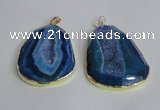 NGP2435 30*40mm - 40*45mm freeform druzy agate pendants wholesale