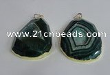 NGP2436 30*40mm - 40*45mm freeform druzy agate pendants wholesale