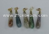 NGP2438 10*40mm teardrop agate gemstone pendants wholesale