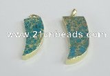 NGP2442 18*40mm - 20*50mm horn sea sediment jasper pendants