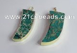 NGP2443 18*40mm - 20*50mm horn sea sediment jasper pendants