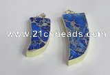 NGP2444 18*40mm - 20*50mm horn sea sediment jasper pendants