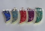 NGP2445 18*40mm - 20*50mm horn sea sediment jasper pendants