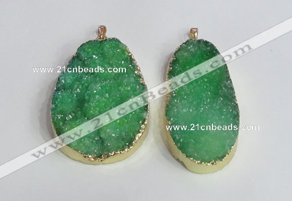 NGP2474 45*55mm - 50*65mm freeform druzy agate pendants wholesale