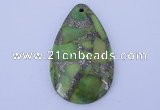 NGP248 30*49mm dyed golden turquoise & pyrite gemstone pendants