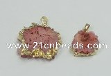 NGP2508 18*25mm - 30*40mm freeform druzy agate pendants