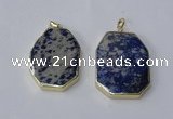 NGP2518 30*40mm - 35*45mm freeform lapis lazuli gemstone pendants