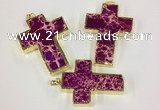 NGP2533 30*45mm - 40*50mm cross sea sediment jasper pendants