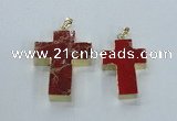 NGP2534 30*40mm - 40*50mm cross sea sediment jasper pendants