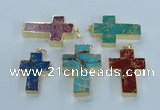 NGP2538 30*40mm - 40*50mm cross sea sediment jasper pendants