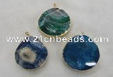 NGP2548 48*50mm - 55*55mm freeform agate gemstone pendants