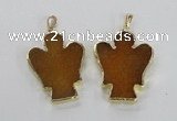 NGP2578 30*40mm angel agate gemstone pendants wholesale