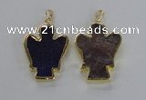 NGP2579 30*40mm angel agate gemstone pendants wholesale