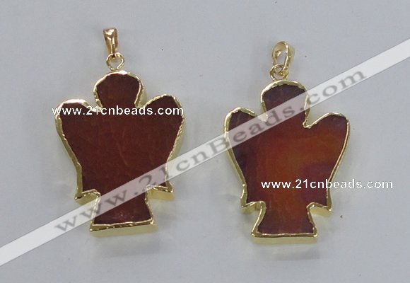 NGP2580 30*40mm angel agate gemstone pendants wholesale