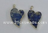 NGP2601 25*35mm - 35*45mm heart sea sediment jasper pendants