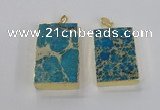 NGP2616 20*40mm - 25*45mm rectangle sea sediment jasper pendants