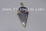 NGP2647 25*48mm - 28*54mm arrowhead agate pendants wholesale