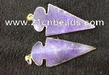 NGP2656 24*53mm - 26*55mm arrowhead agate pendants wholesale