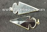 NGP2661 24*53mm - 26*55mm arrowhead agate pendants wholesale