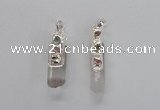 NGP2677 12*35mm - 15*40mm sticks white crystal pendants wholesale