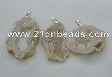 NGP2700 30*40mm - 50*65mm freeform druzy agate pendants