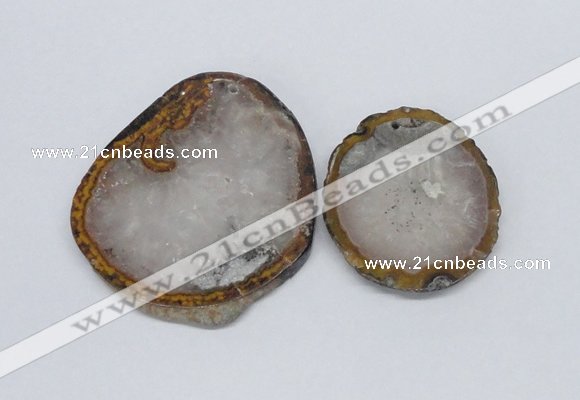 NGP2710 45*50mm - 55*75mm freeform druzy agate pendants