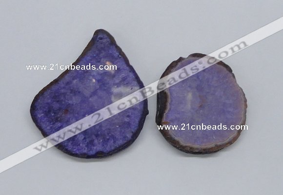 NGP2712 45*50mm - 55*75mm freeform druzy agate pendants