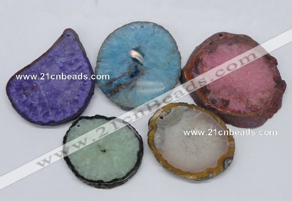 NGP2716 45*50mm - 55*75mm freeform druzy agate pendants
