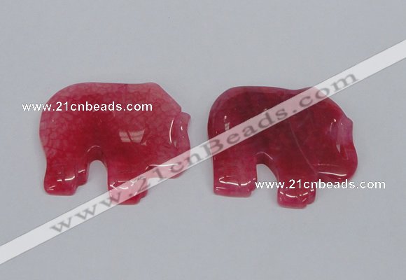 NGP2722 45*55mm elephant agate gemstone pendants wholesale