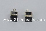 NGP2730 11*13mm - 12*15mm cube smoky quartz gemstone pendants