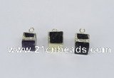 NGP2732 11*13mm - 12*15mm cube mixed quartz gemstone pendants