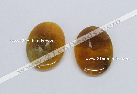 NGP2746 35*50mm oval agate gemstone pendants wholesale