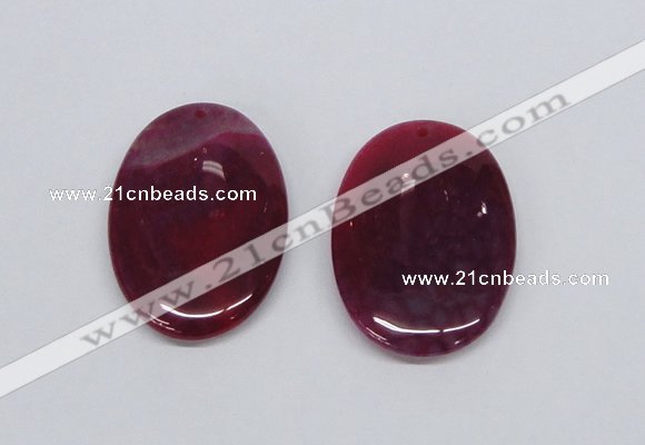 NGP2748 35*50mm oval agate gemstone pendants wholesale