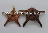 NGP2762 50*55mm - 75*85mm starfish pendants wholesale