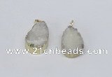 NGP2772 18*25mm - 20*30mm freeform druzy agate pendants