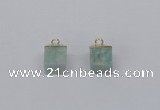 NGP2779 10*12mm - 12*14mm cube amazonite gemstone pendants