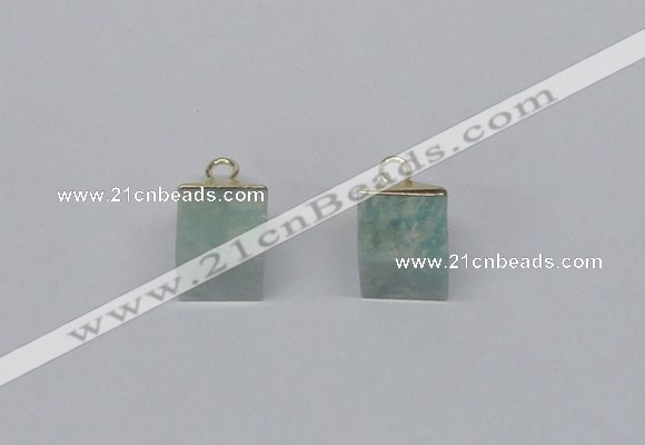 NGP2779 10*12mm - 12*14mm cube amazonite gemstone pendants