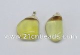 NGP2795 15*30mm - 25*35mm freeform crystal glass pendants wholesale