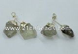 NGP2806 18*25mm - 20*25mm nuggets lemon quartz pendants wholesale