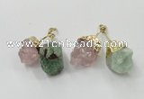 NGP2812 18*25mm - 20*25mm nuggets mixed quartz pendants wholesale