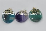 NGP2834 30*35mm - 35*45mm freeform agate gemstone pendants wholesale